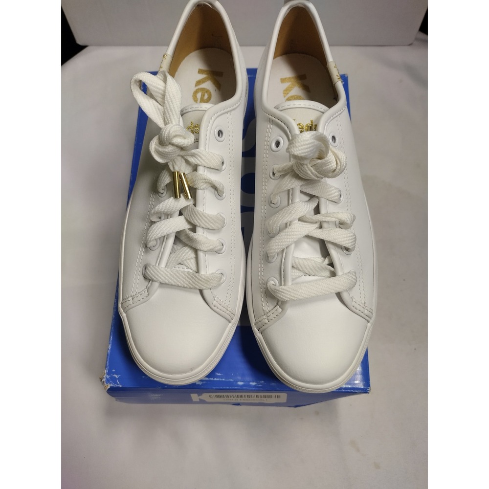 Keds Triple Up Leather White Platform Sneakers WH61626 Womens 8.5 M